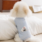 Spring And Summer Dogs, Small And Medium-sized Dogs, Simple And Fashionable Fabric Label Baby Belly Clothes, Cat Four-legged Air-conditioned Suits, Pet Clothes