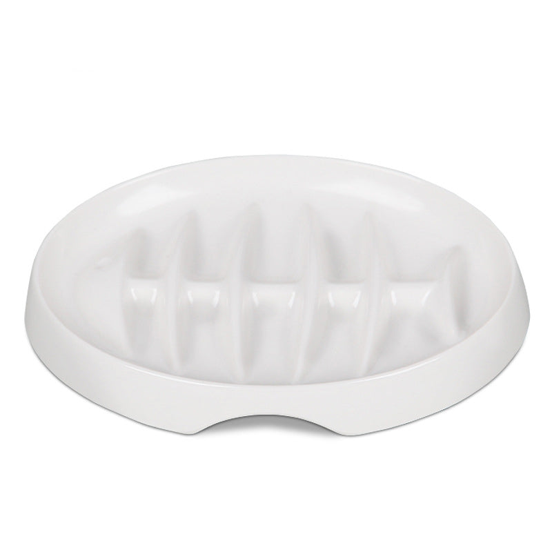 Cat Slow Feeder Bowl Slow Feed Cat Dish Fishbone Cat Slow Feeder Small Interactive Dog Feeder Dish Anti Gulping Pet Bowl For Cat And Dog Slow Eating To Against Bloat