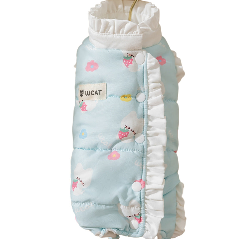 Cute Style Four-legged Fleece Undergarment For Dogs In Autumn And Winter, Warm Pet Clothing For Small Dogs, Puppies And Cats