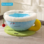Lint-Free Sisal Rope Cat Scratcher Integrated With A Cat Bed