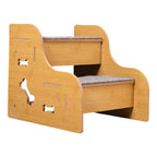 2/3/4 Step Wooden Pet Stairs Non Slip Dog Climbing Ladder for Small Dogs Cats Older Animals Climbing Ramp Pet Supplies