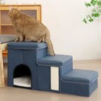 3/4 Dog Stair Ladder Steps Staircase Scale Soft Removable Climbing Toy for Pet Cat Anti Brief Catcase for Sofa Pet Stairs