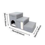 3/4 Dog Stair Ladder Steps Staircase Scale Soft Removable Climbing Toy for Pet Cat Anti Brief Catcase for Sofa Pet Stairs