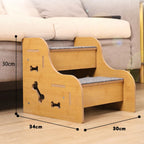 2/3/4 Step Wooden Pet Stairs Non Slip Dog Climbing Ladder for Small Dogs Cats Older Animals Climbing Ramp Pet Supplies
