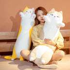 Japanese Chubby Cat Plush Toy Doll Cute Cat Pillow Children Bed Long Pillow Doll