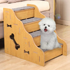 2/3/4 Step Wooden Pet Stairs Non Slip Dog Climbing Ladder for Small Dogs Cats Older Animals Climbing Ramp Pet Supplies