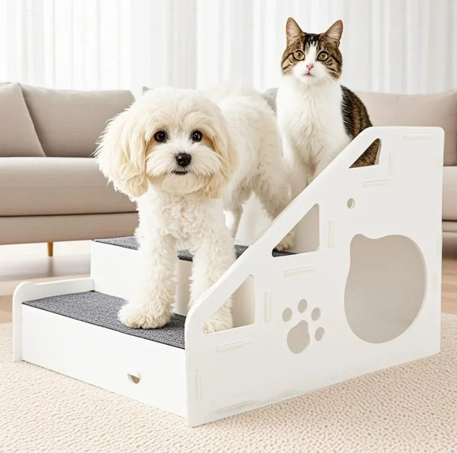 Portable Pet Stairs Detachable Dog Ramp Ladder for Small Older Dogs Cars Beds Sofas Indoor Outdoor Use