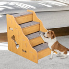 2/3/4 Step Wooden Pet Stairs Non Slip Dog Climbing Ladder for Small Dogs Cats Older Animals Climbing Ramp Pet Supplies