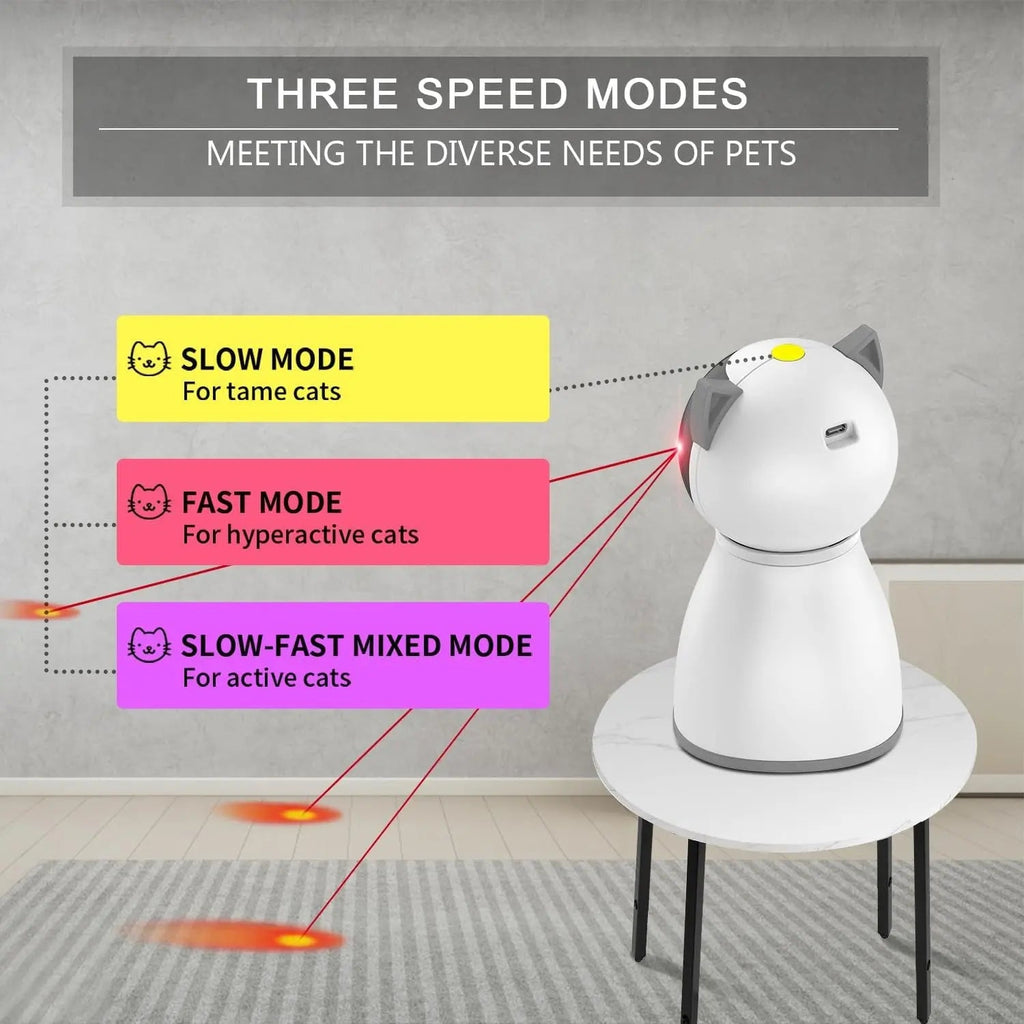 Automatic Cat Laser Toy – Motion-Activated, Rechargeable Interactive Indoor Pet Toy