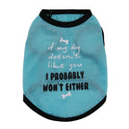 Dog Clothes Summer Clothes Teddy Pet Vest Bears Fadou Small Dogs Puppies Cats Thin Light and Breathable
