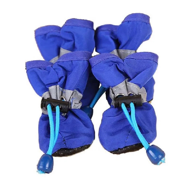 New 4pcs Pet Dog Shoes Anti-slip Rain Snow Boot Thick Warm For  Small Cats Dogs Puppy Dog Socks Booties