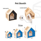 Booth-Style Wooden Dog House - Black