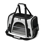 Foldable & Expandable Pet Carrier Bag - Mesh Breathable Cat/Dog Travel Bag, Convertible Crossbody Handbag for Small Pets