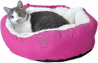 Calming Donut Cat Bed Plush Anti Anxiety Washable Non Slip Small Pets