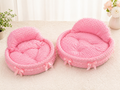 Luxury Pink Dog Bed Soft Plush Pet Bed with Cushion – Cute Princess Puppy Bed for Small Dogs & Cats