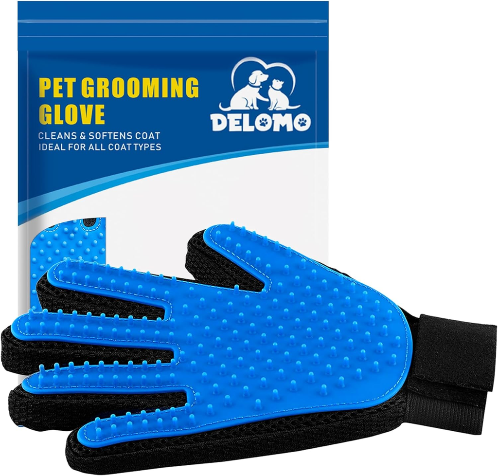 Dog Cat Small Animal Grooming Glove Deshedding Hair Remover Brush Mitt Tool
