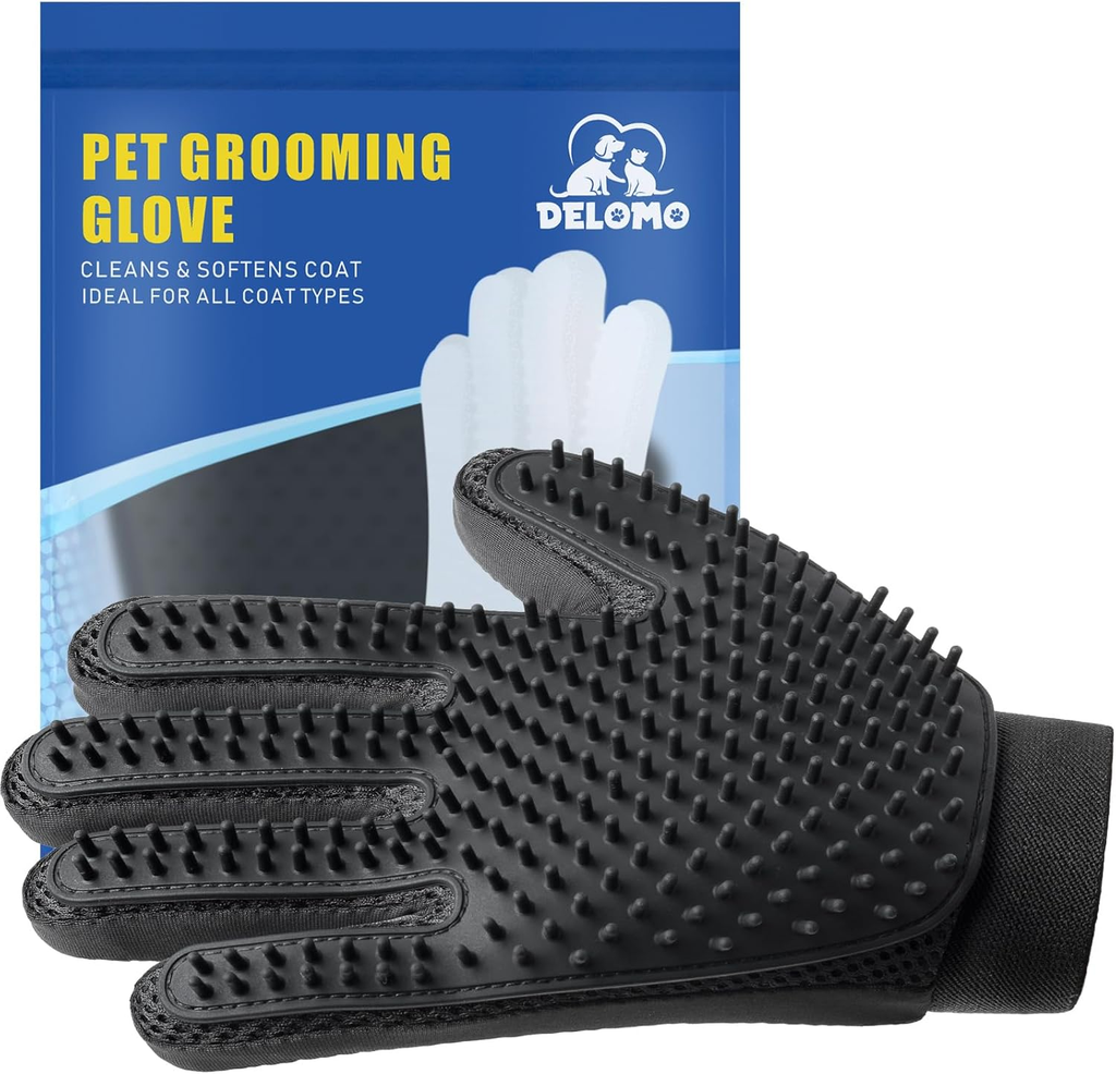 Dog Cat Small Animal Grooming Glove Deshedding Hair Remover Brush Mitt Tool