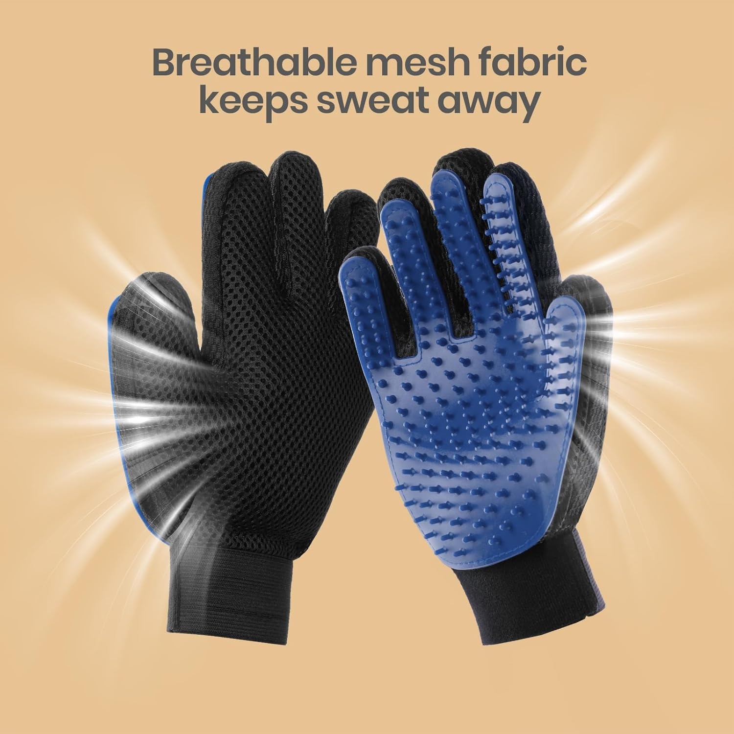 Dog Cat Small Animal Grooming Glove Deshedding Hair Remover Brush Mitt Tool