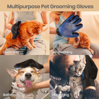 Dog Cat Small Animal Grooming Glove Deshedding Hair Remover Brush Mitt Tool
