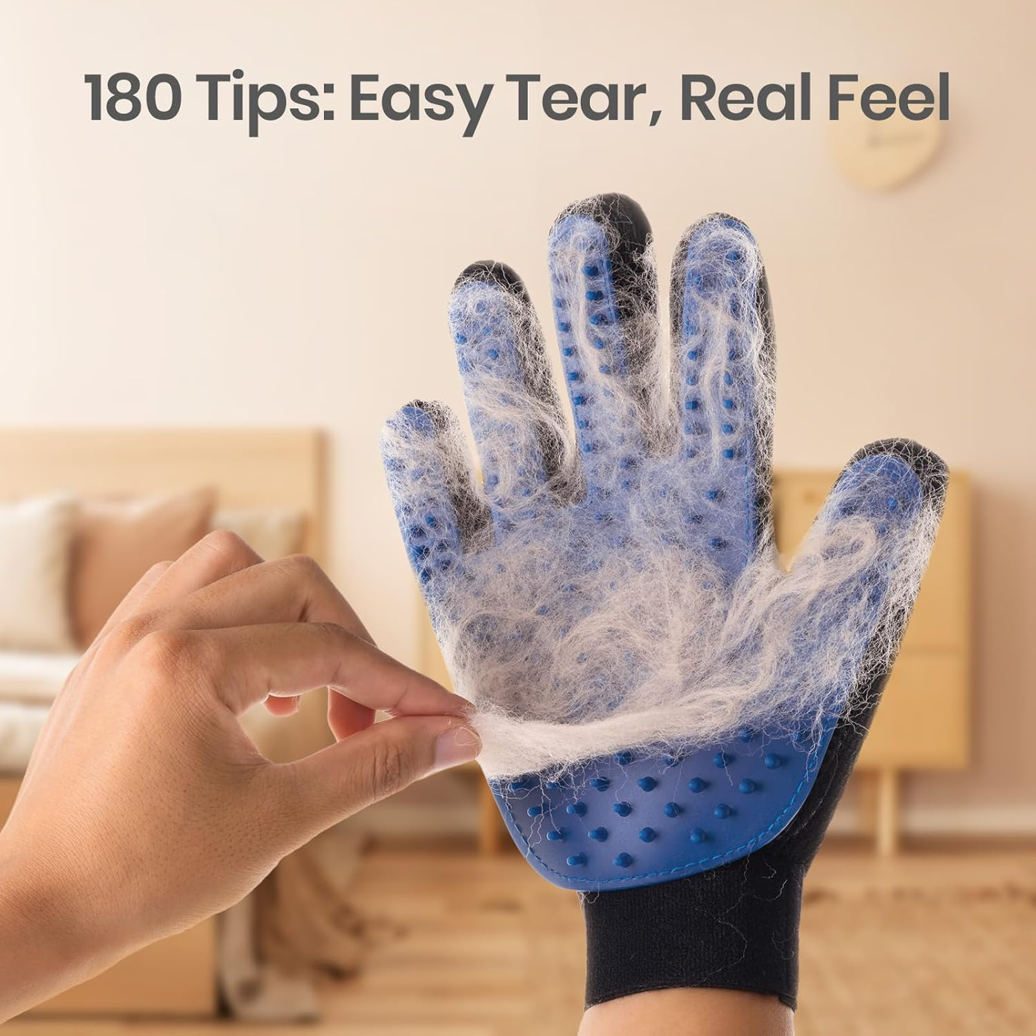 Dog Cat Small Animal Grooming Glove Deshedding Hair Remover Brush Mitt Tool
