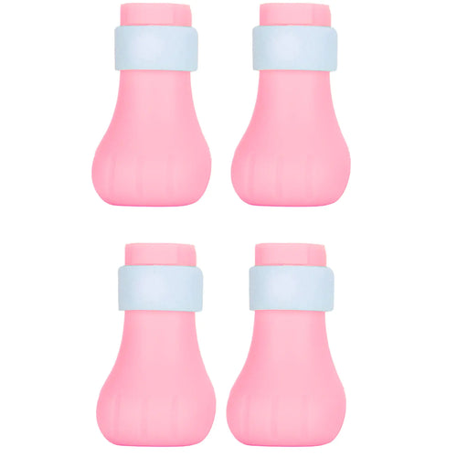 Anti Scratch Cat Shoes 4pcs Anti Scratch Cat Foot Covers Adjustable Silicone Pet Cat Protector for Bathing Anti Off Claw Shoes Boots Cover()