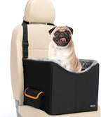 Elevated Dog Car Seat Booster Bed for Small Dogs & Cats – Travel Carrier Seat