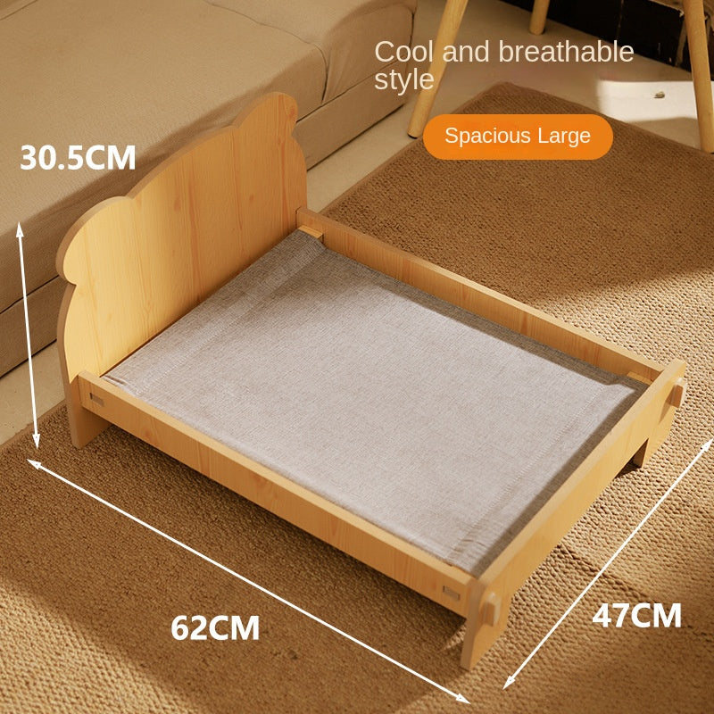 Cat Bed Universal Pet Bed Pet Nest Dog Nest Removable Solid Wood Bed Cute Kitten Princess Bed Pet Supplies