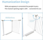Qmon Baby Gate for Stairs, Auto Close Safety Baby Gates, Extra Tall and Wide Child Gate, Easy Walk Thru Durability Dog Gates for The House, Doorways.