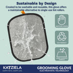 FurTidy Glove by Katziela – Pet Hair Remover Glove for Dogs & Cats, Reusable Electrostatic Grooming Mitt for Furniture, Clothing, Carpet & Car Seats – Washable & Eco-Friendly Deshedding Tool