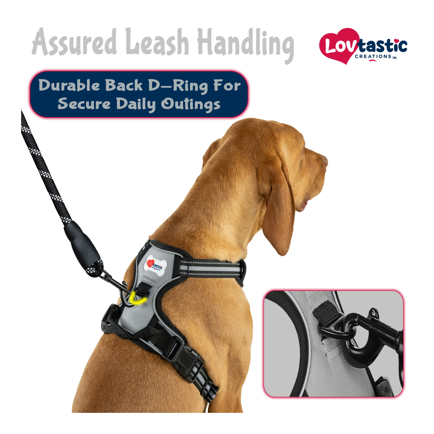 Lovtastic Creations™ No-Pull Dog Harness - with Strong & Durable Dog Leash & Free Poopbag Holder 3pcs Set | Reflective No-Choke Pet Harness