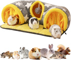 Guinea Pig Tunnel Bed Hideout Plush Tube Small Animal Rabbit Hamster