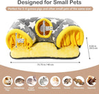 Guinea Pig Tunnel Bed Hideout Plush Tube Small Animal Rabbit Hamster