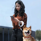 2 in 1 Retractable Dog Puppy LED Ring lighting Flexible Pet Traction Rope Leash