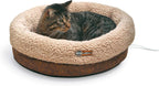 Heated Cat Bed with Removable Warmer, Soft Snuggle Cup, Washable, 14x18