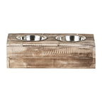 Huntley Pet Elevated Dog and Cat Double Bowl Feeder