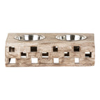 Huntley Pet Elevated Dog and Cat Double Bowl Feeder