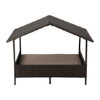 Huntley Pet Rattan Wicker Indoor Outdoor Cabana Raised Pet Bed