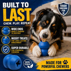 Double Trouble Dog Toy - Dual Chamber Treat Dispenser for Large Dogs | USA Made