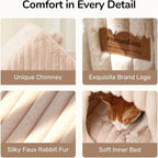 Indoor Cat & Small Dog House, Washable Cozy Cave Bed with Removable Pillow
