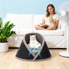 Indoor Heated & Cooling Cat Cave Bed with White Noise Smart Temperature Cat Bed