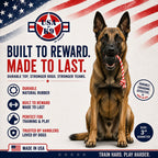 USA-K9 Magnum Stars and Stripes Rubber Dog Toy | K9 Handler Reward Toy | USA Made