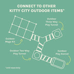 Outdoor Cat Catio Playpen with Washable Bed and Zip Access