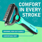 Maxpower Dual-Sided Pet Grooming Rake for Dogs & Cats – Dematting Tool
