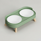 Elevated Dual-Bowl Feeding Station