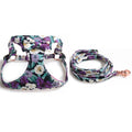Floral Dog Harness & Leash Set – Soft Padded with Bowtie