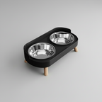 Elevated Dual-Bowl Feeding Station