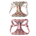 Boho Tassel Dog Harness and Leash Set Adjustable Tribal Pattern Puppy Vest