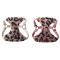 Faux Fur Leopard Dog Harness & Leash Set – Soft & Stylish for Winter