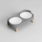Elevated Dual-Bowl Feeding Station