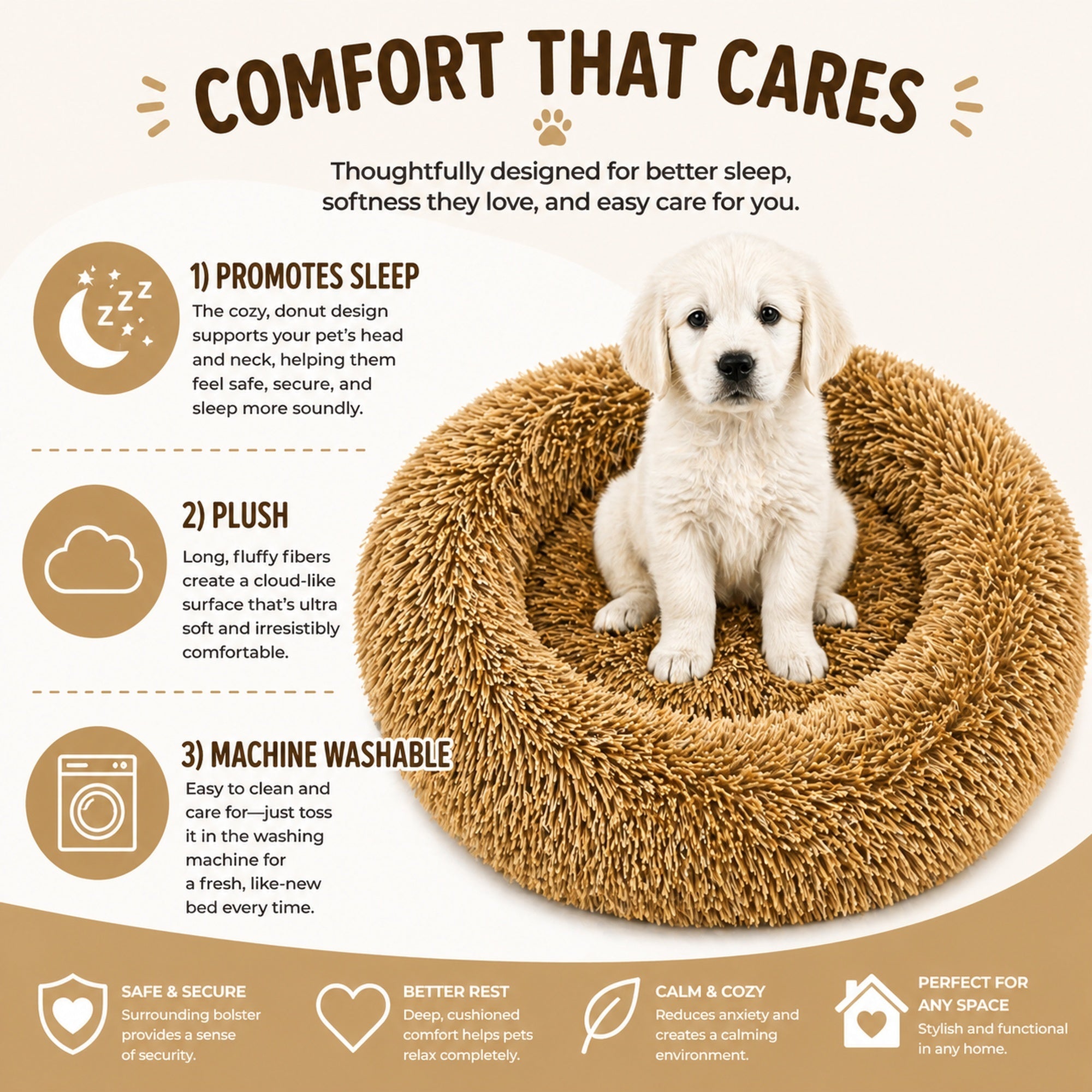 Pet Life ® 'Nestler' High-Grade Plush and Soft Rounded Pet Bed